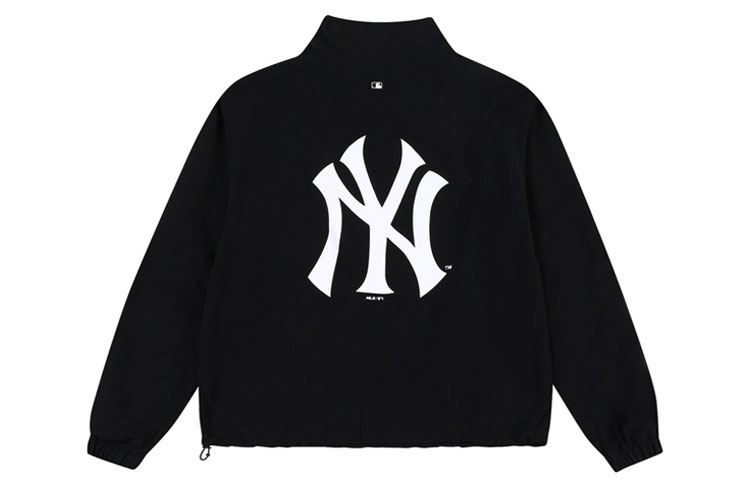 (Women) MLB Black Retro Windproof Softshell Jacket with Back Logo Print 31JPW2131-50L