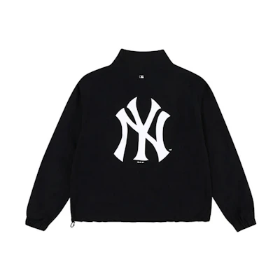 (Women) MLB Black Retro Windproof Softshell Jacket with Back Logo Print 31JPW2131-50L
