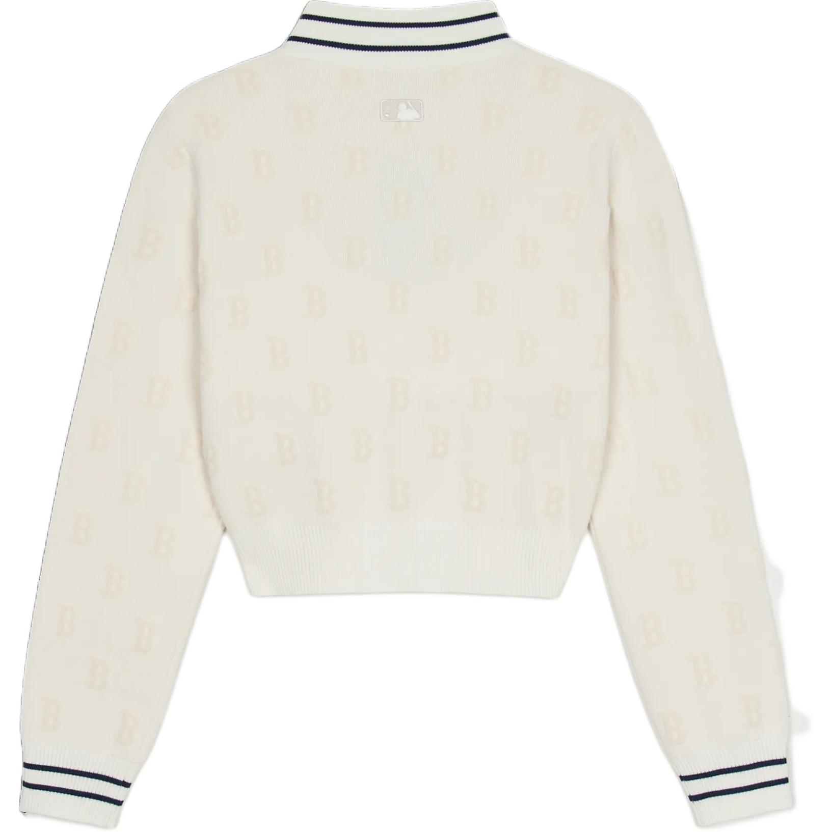 (Women) MLB Boston Red Sox  Cream White Fleece Zip Jacket. 3FKCM0344-43CRS 圖 3