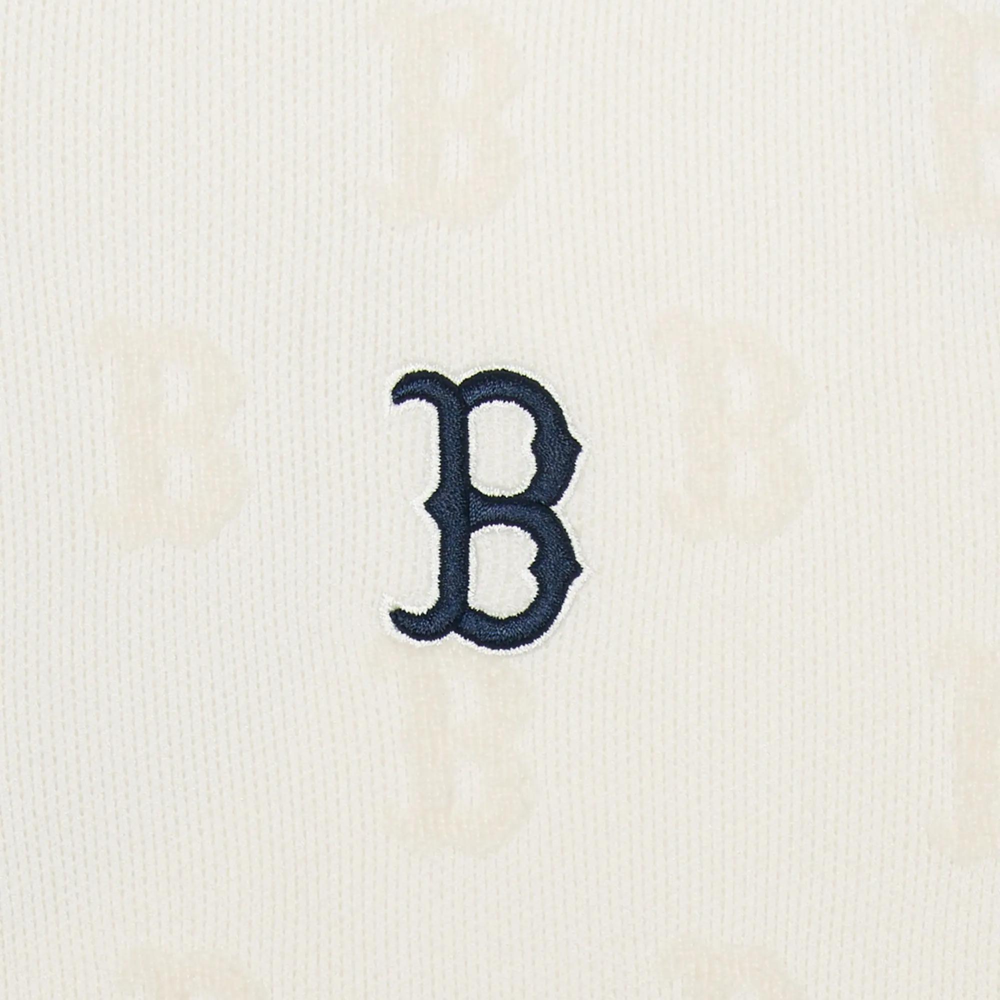 (Women) MLB Boston Red Sox  Cream White Fleece Zip Jacket. 3FKCM0344-43CRS 圖 5