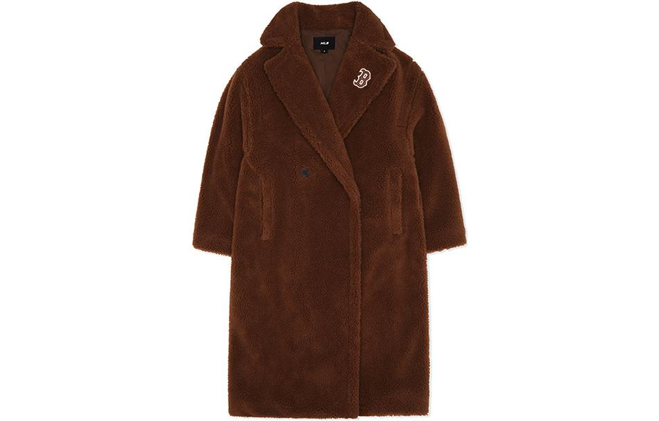Order (Women) MLB Boston Red Sox Brown Embroidered Logo Double-Breasted Coat . 3FFDEC326-43BRS