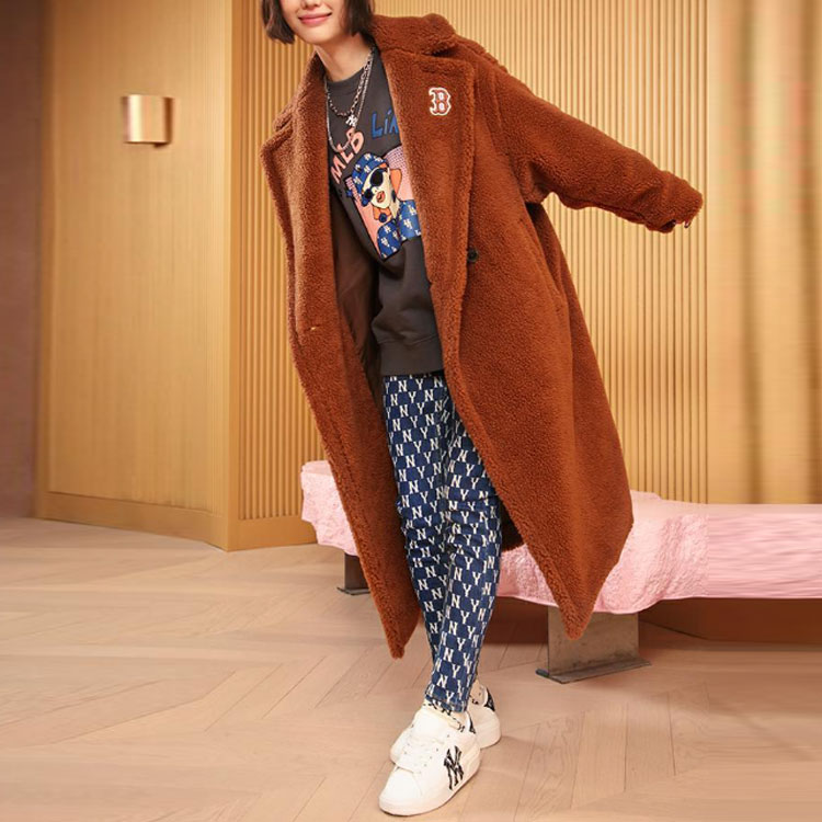 Purchase (Women) MLB Boston Red Sox Brown Embroidered Logo Double-Breasted Coat . 3FFDEC326-43BRS