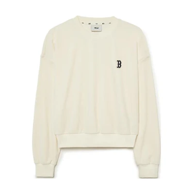 (Women) MLB Boston Red Sox Crewneck Pullover Sweatshirt Deep Cream Color 3FMTB0636-43CRD