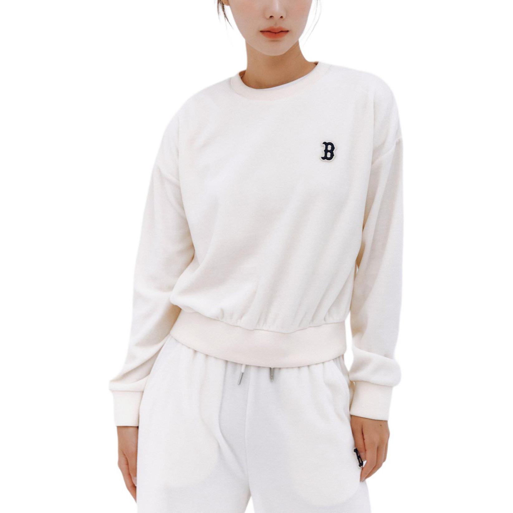 (Women) MLB Boston Red Sox Crewneck Pullover Sweatshirt Deep Cream Color 3FMTB0636-43CRD 圖 6