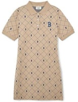 (Women) MLB Boston Red Sox Logo Print Polo Casual Dress Women Light Sand Brown. 3FOPM0533-43SAL (Women) MLB Boston Red Sox Logo Print Polo Casual Dress Women Light Sand Brown. 3FOPM0533-43SAL