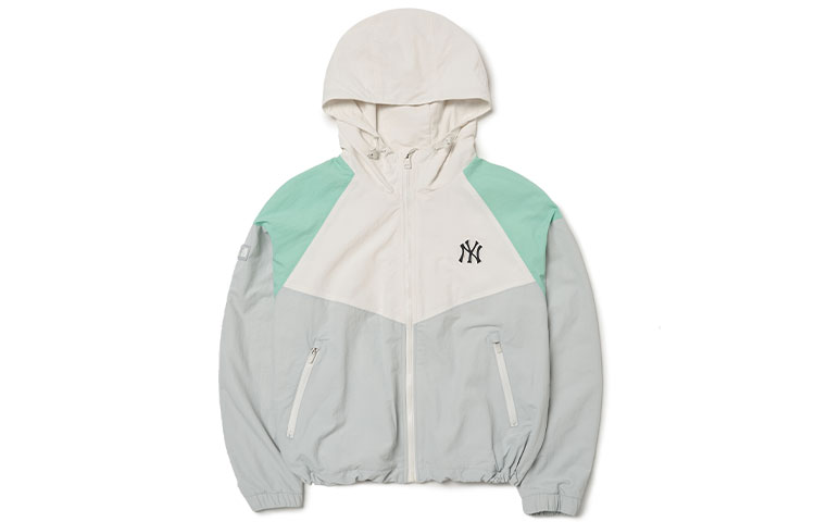 (Women) MLB Color Block Patchwork Hoodie Jacket - Gray 3FWJW0114-50GRL 圖 2