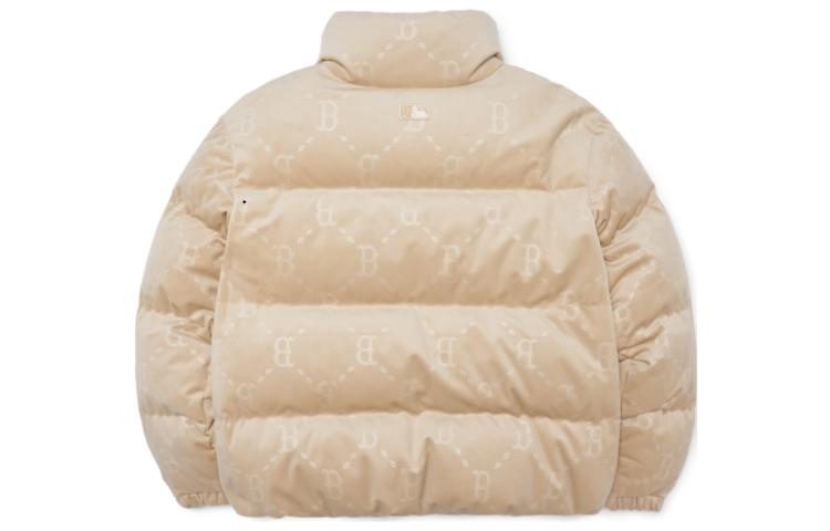 Lookbook (W) MLB 女士FW22米色印花标志短款拉链羽绒夹克 3FDJM0226-43BGS