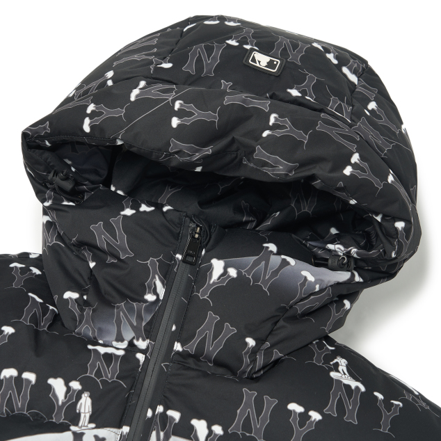 (Women) MLB FW22 New York Yankees Logo Print Hooded Down Jacket Black Women. 3FDJMS226-50BKS 圖 5