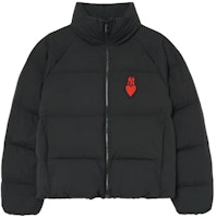 (Women) MLB FW23 Black Heart Logo Puffer Jacket with Long Sleeves. 3FDJHO136-50BKS (Women) MLB FW23 Black Heart Logo Puffer Jacket with Long Sleeves. 3FDJHO136-50BKS