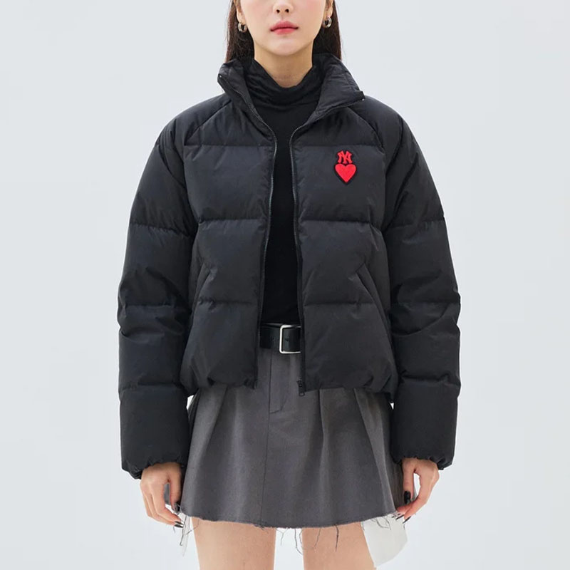 Shop (W) MLB FW23 黑色爱心标志长袖羽绒外套. 3FDJHO136-50BKS