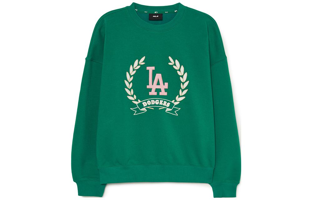 (Women) MLB FW23 Los Angeles Dodgers Pastel Green Crewneck Sweatshirt. 3FMTG0134-07GNL
