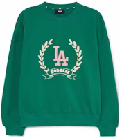 (Women) MLB FW23 Los Angeles Dodgers Pastel Green Crewneck Sweatshirt. 3FMTG0134-07GNL
