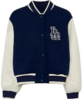 (Women) MLB Los Angeles Dodgers Colorblock Button-Up Casual Jacket Blue 3FJPV0134-07NYS (Women) MLB Los Angeles Dodgers Colorblock Button-Up Casual Jacket Blue 3FJPV0134-07NYS