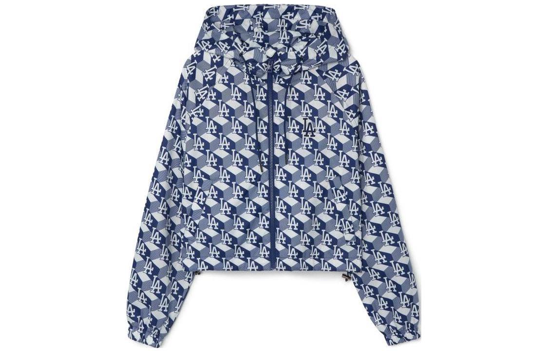 (Women) MLB Los Angeles Dodgers Full-Print Letter Zip Hoodie Jacket Women’s Blue 3FWJM0431-07NYL