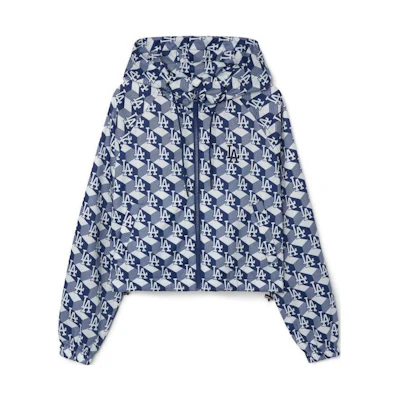 (Women) MLB Los Angeles Dodgers Full-Print Letter Zip Hoodie Jacket Women’s Blue 3FWJM0431-07NYL