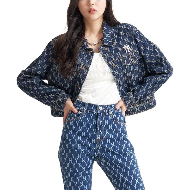(Women) MLB Monogram Official Windproof Casual Denim Jacket Blue - . 3FDKM0321-1 圖 3