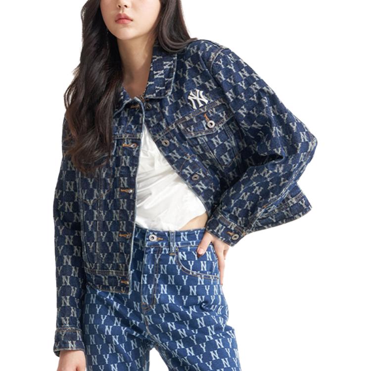(Women) MLB Monogram Official Windproof Casual Denim Jacket Blue - . 3FDKM0321-1 圖 4