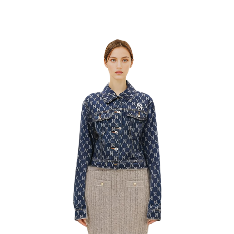 (Women) MLB Monogram Official Windproof Casual Denim Jacket Blue - . 3FDKM0321-1 圖 6