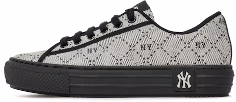 (Women) MLB Monogram Playball Canvas Low 'Grey Black' 3ACVPRM3N-50BKS (Women) MLB Monogram Playball Canvas Low 'Grey Black' 3ACVPRM3N-50BKS
