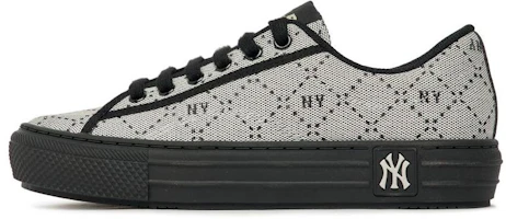 (Women) MLB Monogram Playball Canvas Low 'Grey Black' 3ACVPRM3N-50BKS (Women) MLB Monogram Playball Canvas Low 'Grey Black' 3ACVPRM3N-50BKS