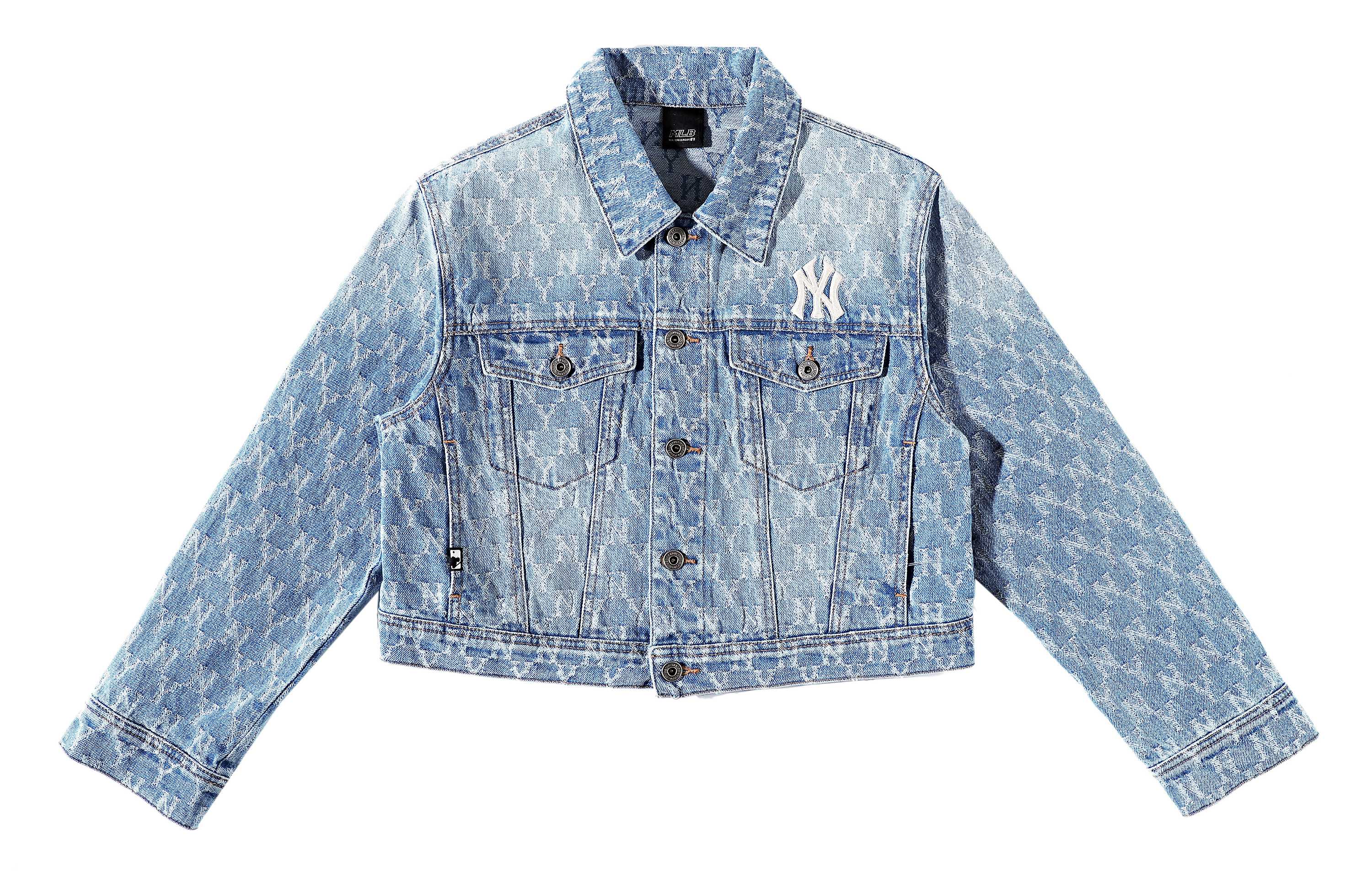 (Women) MLB Monogram Print Short Denim Jacket 31DKW2111-50U 圖 2