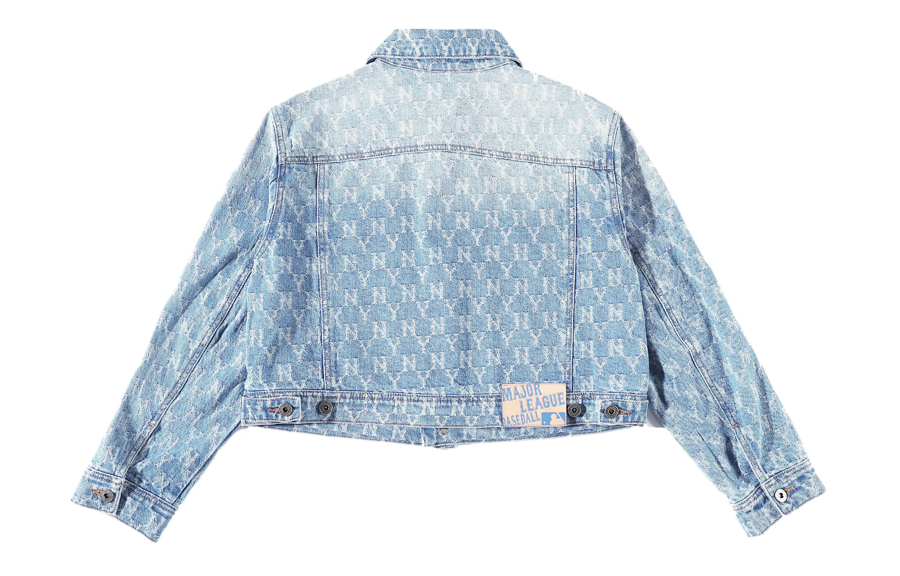 (Women) MLB Monogram Print Short Denim Jacket 31DKW2111-50U 圖 3