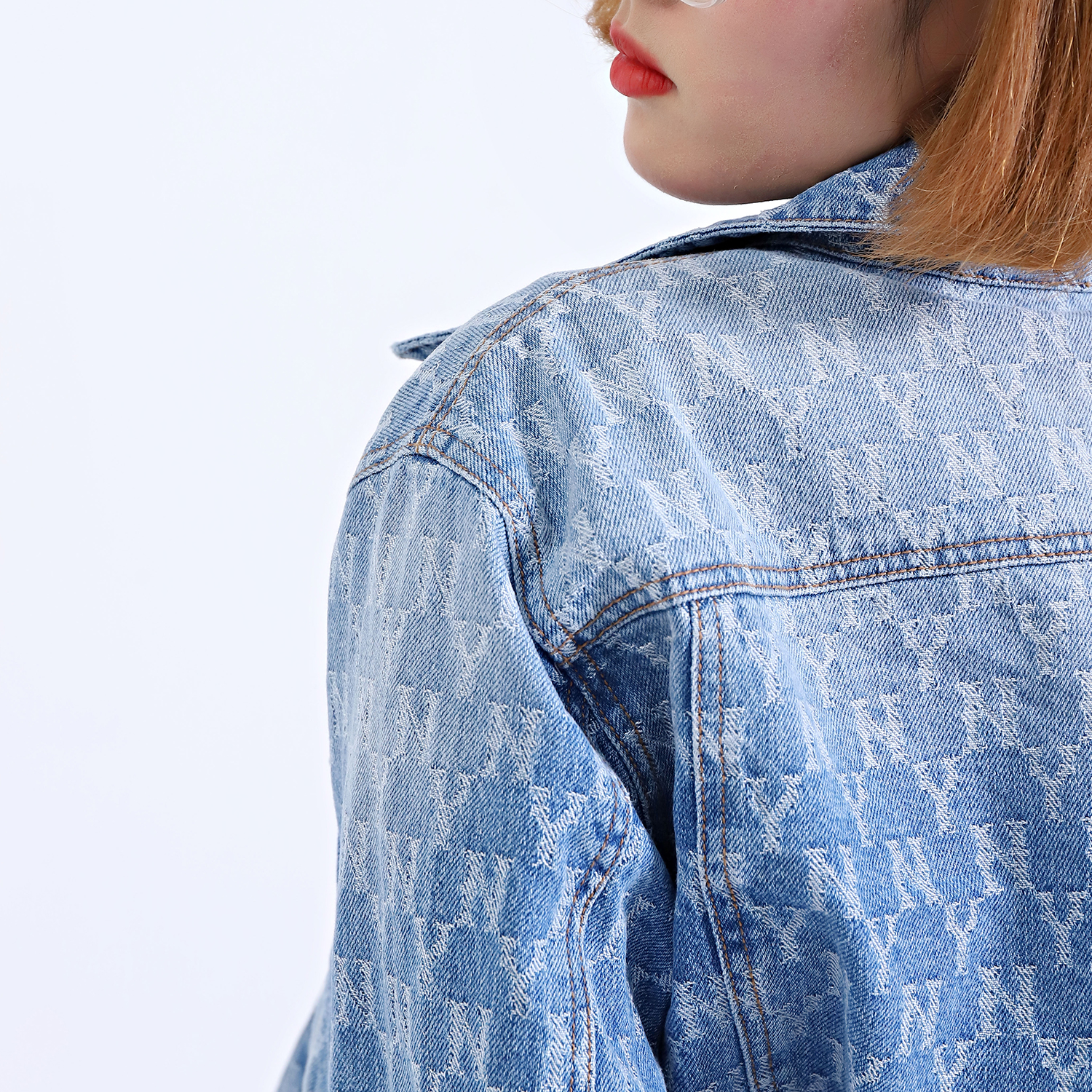 (Women) MLB Monogram Print Short Denim Jacket 31DKW2111-50U 圖 7