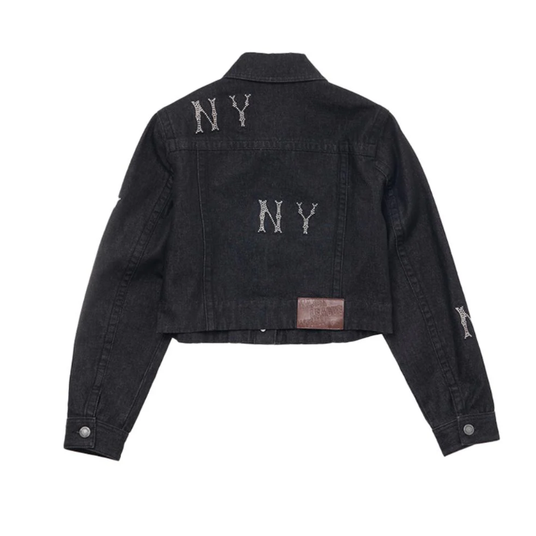(Women) MLB New York Yankees  Megagram Denim Trucker Jacket Black 3FDKS0144-50BKS 圖 3
