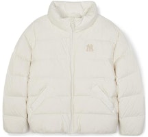 (Women) MLB New York Yankees White Puffer Jacket with Stand Collar. 3FDJB0736-50CRS (Women) MLB New York Yankees White Puffer Jacket with Stand Collar. 3FDJB0736-50CRS