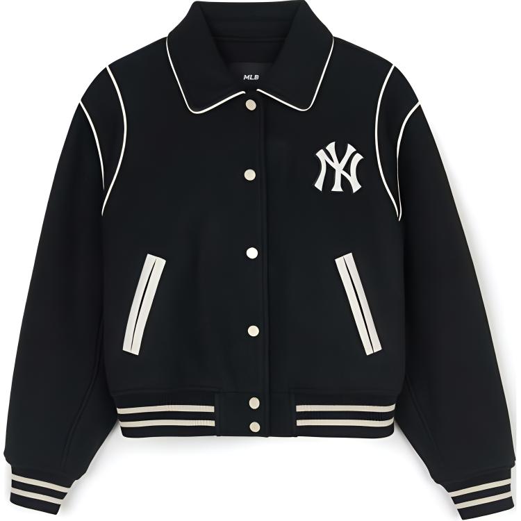 (Women) MLB New York Yankees Black Long Sleeve Casual Sports Jacket 3FJPV1046-50BKS