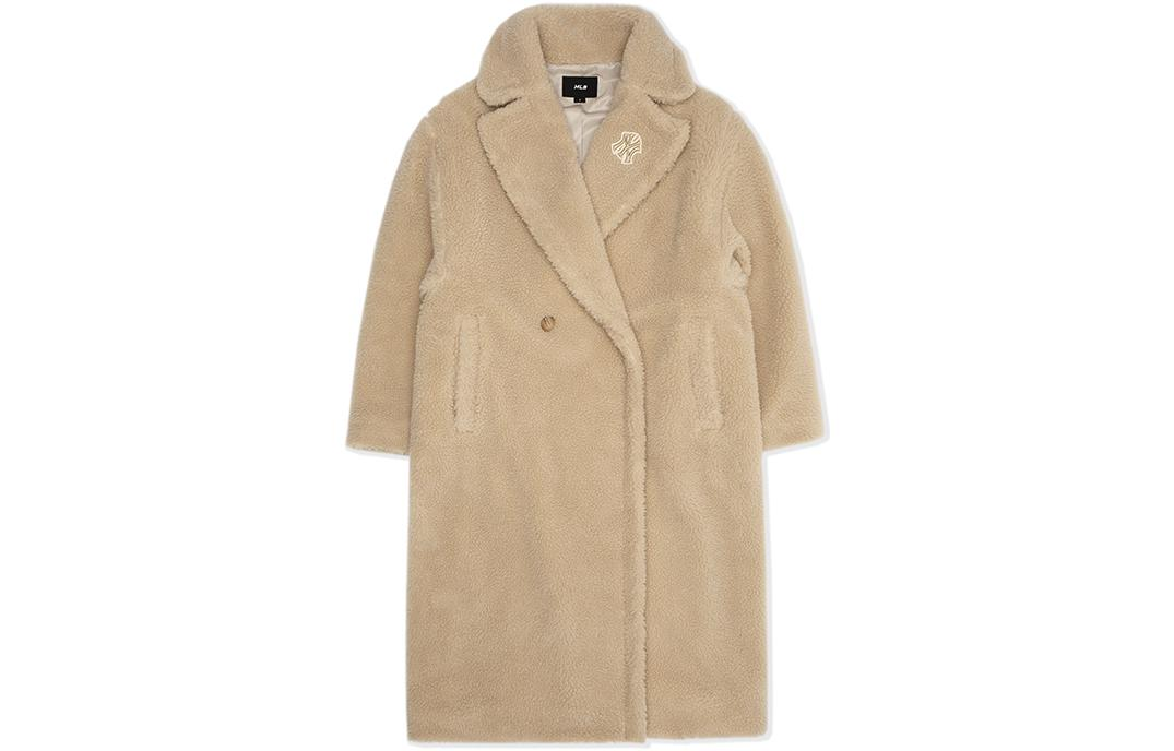 Order (Women) MLB New York Yankees Embroidered Logo Double-Breasted Coat Beige 3FFDEC326-50BGS