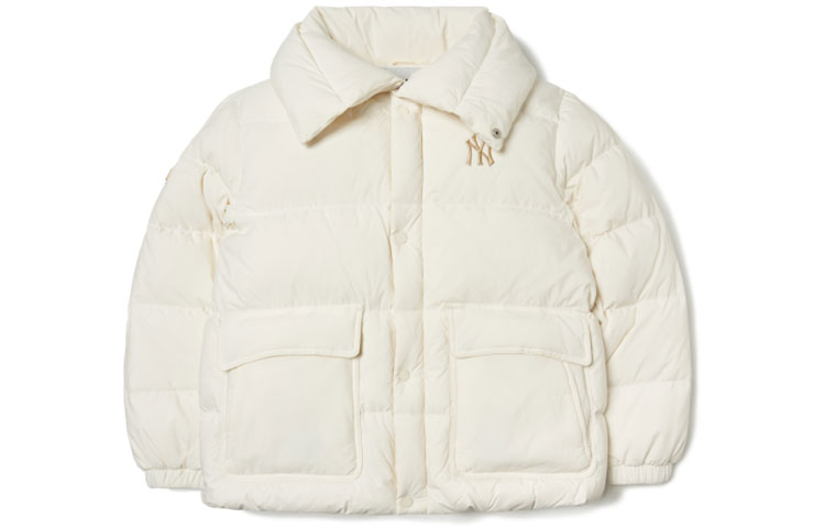 Order (Women) MLB New York Yankees Embroidered Logo Down Jacket Winter Ivory White. 3FDJW0216-50IVS