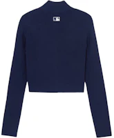 Lookbook (Women) MLB New York Yankees Full-Zip Knitted Cardigan Women’s Navy Blue Casual Style 3FKCV0444-50NYS