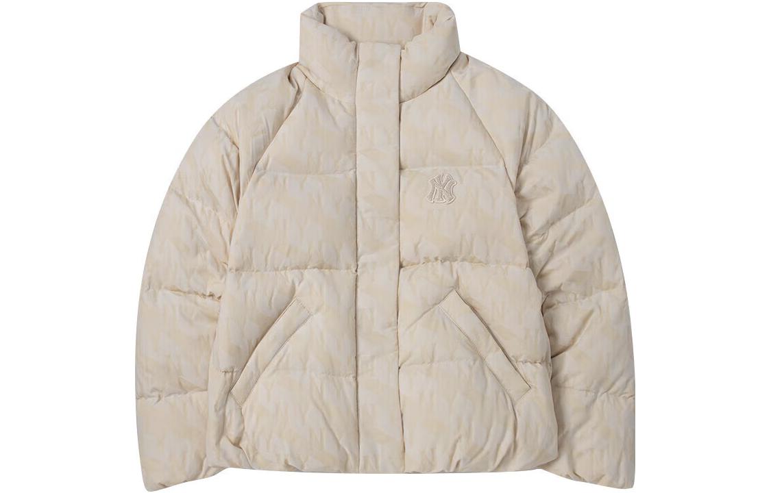 (Women) MLB New York Yankees Letter Embroidered Puffer Jacket Women Beige. 3FDJM0236-50BGL