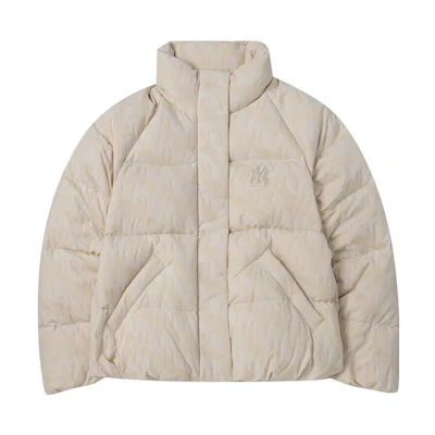 (Women) MLB New York Yankees Letter Embroidered Puffer Jacket Women Beige. 3FDJM0236-50BGL