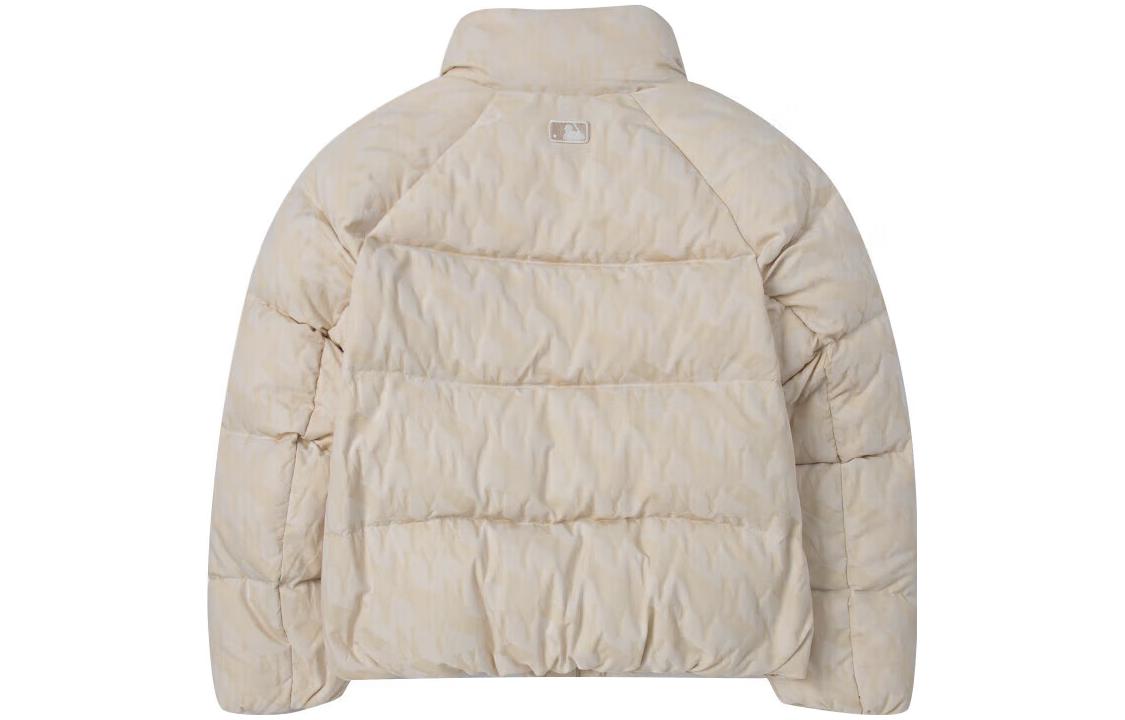 Lookbook (Women) MLB New York Yankees Letter Embroidered Puffer Jacket Women Beige. 3FDJM0236-50BGL