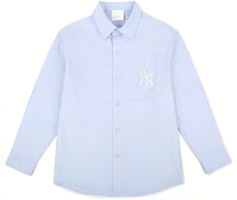 (Women) MLB New York Yankees Letter Logo Long Sleeve Shirt Light Blue 31WSU2111-50S (Women) MLB New York Yankees Letter Logo Long Sleeve Shirt Light Blue 31WSU2111-50S