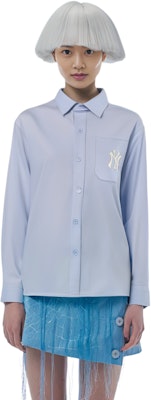 (W) MLB ニューヨークヤンキース ロゴ 長袖シャツ ライトブルー 31WSU2111-50S Details for (W) MLB ニューヨークヤンキース ロゴ 長袖シャツ ライトブルー 31WSU2111-50S