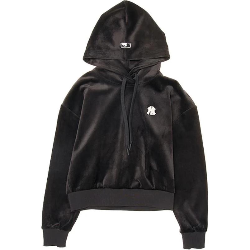 (Women) MLB New York Yankees Oversized Logo Hoodie Black Long Sleeve 3FHDB0846-50BKS