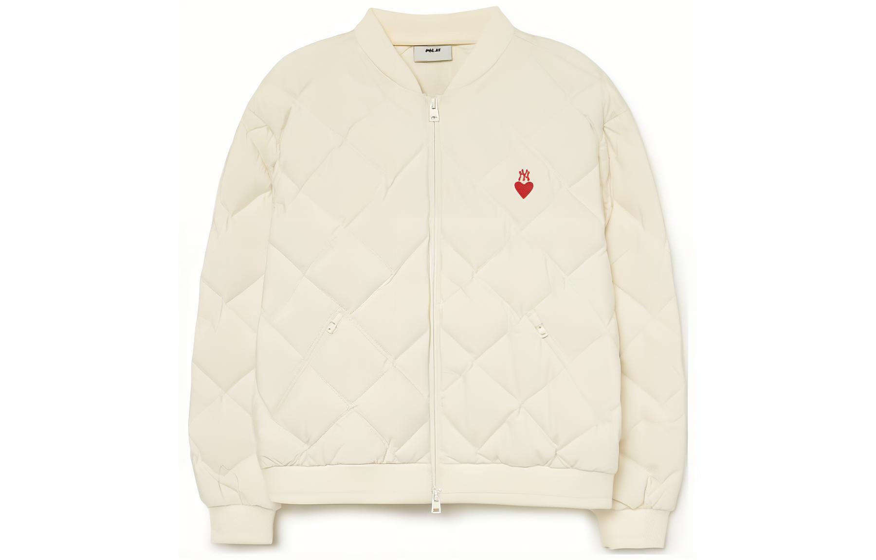 (Women) MLB New York Yankees Solid Color Loose Fit Jacket Off-White 3FDJH0236-50CRD