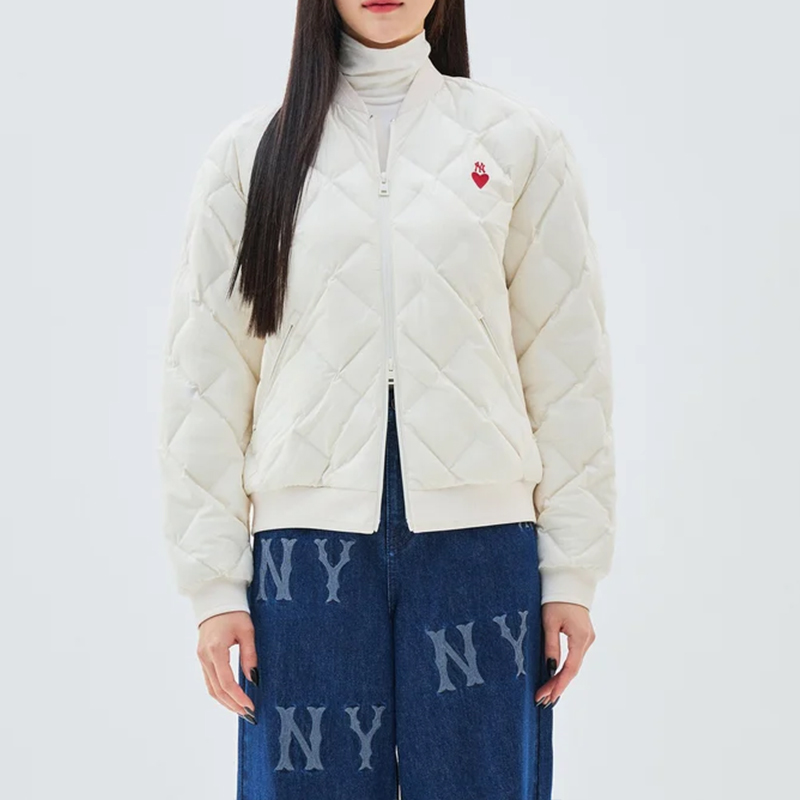 (Women) MLB New York Yankees Solid Color Loose Fit Jacket Off-White 3FDJH0236-50CRD 圖 6