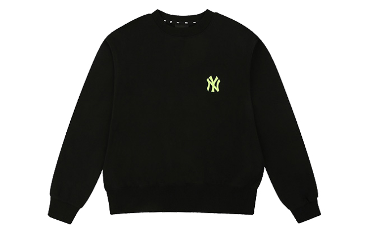 (Women) MLB NY Crop Sports Casual Crewneck Long Sleeve Sweatshirt - Black 31MTW1011BLACK
