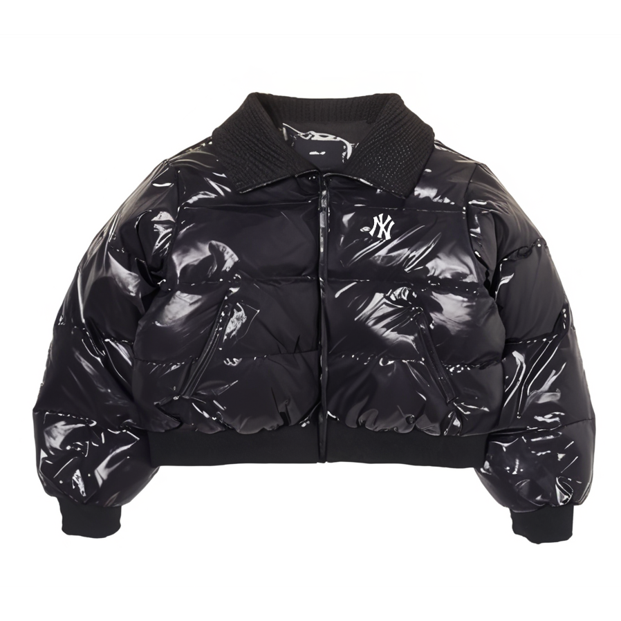 Order (W) MLB 뉴욕 양키스 블랙 솔리드 롱슬리브 패딩 다운 자켓. 3FDJB1346-50BKS