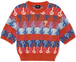 (Women) MLB Phillies Red Knit Sweater - Colorful Party Exclusive Edition 3FKPM0131-10ORS (Women) MLB Phillies Red Knit Sweater - Colorful Party Exclusive Edition 3FKPM0131-10ORS