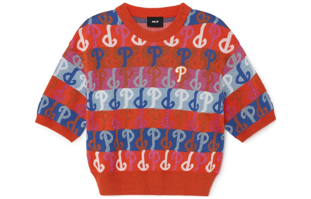 Order (W) MLB フィリーズ レッド ニット セーター - カラフル パーティー限定エディション 3FKPM0131-10ORS