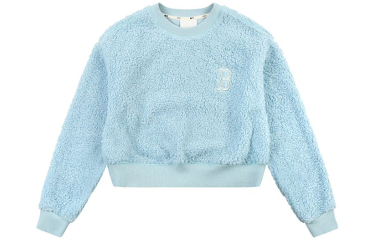 (Women) MLB Short Lamb Fleece Sweatshirt Light Blue 31MTF4061-43T 圖 2