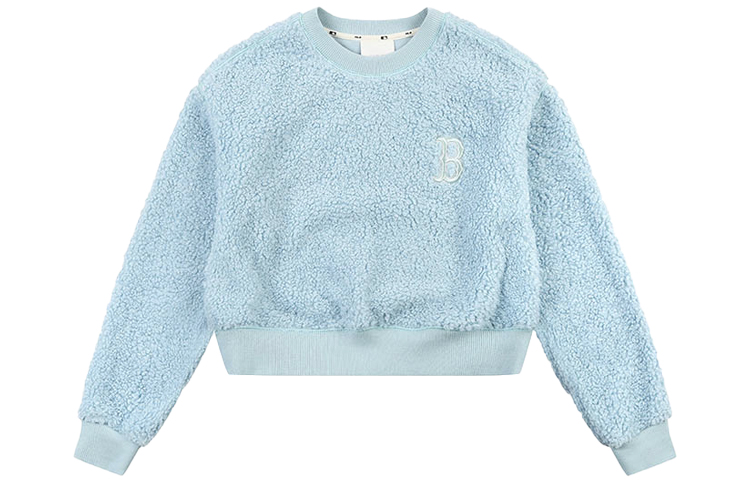 (Women) MLB Short Lamb Fleece Sweatshirt Light Blue 31MTF4061-43T 圖 4