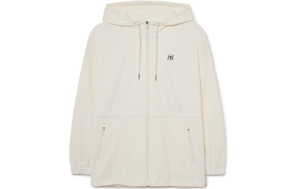 (Women) MLB Solid Logo Hoodie Jacket Cream White 3FWJB2134-50CRS 圖 2