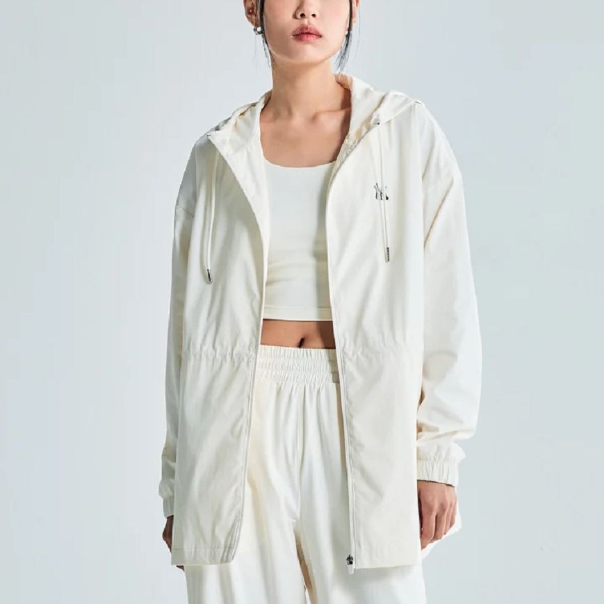 (Women) MLB Solid Logo Hoodie Jacket Cream White 3FWJB2134-50CRS 圖 4