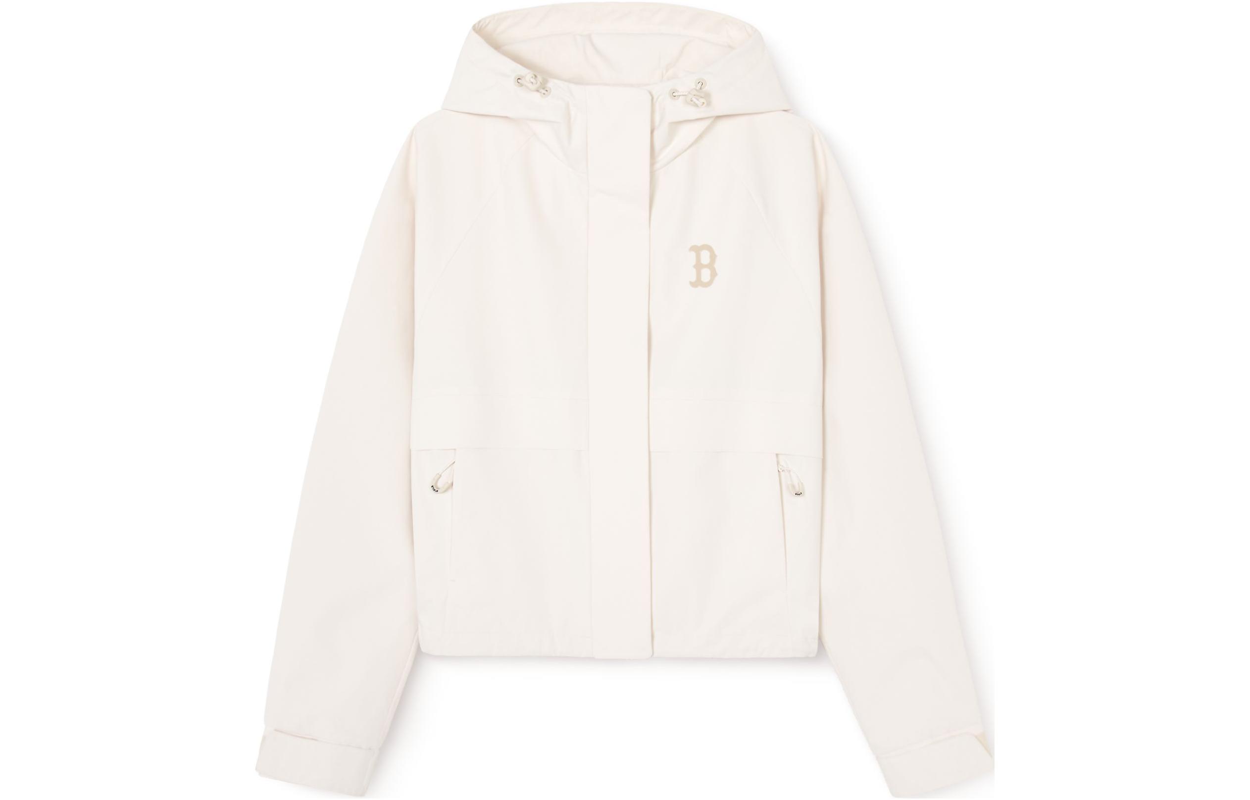 (Women) MLB SS24 Boston Red Sox Logo Cream Windbreaker Hoodie Jacket . 3FWJB0141-43CRM 圖 2